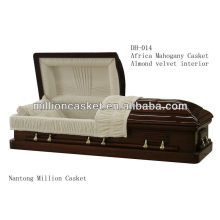 Solid mahogany casket funeral product